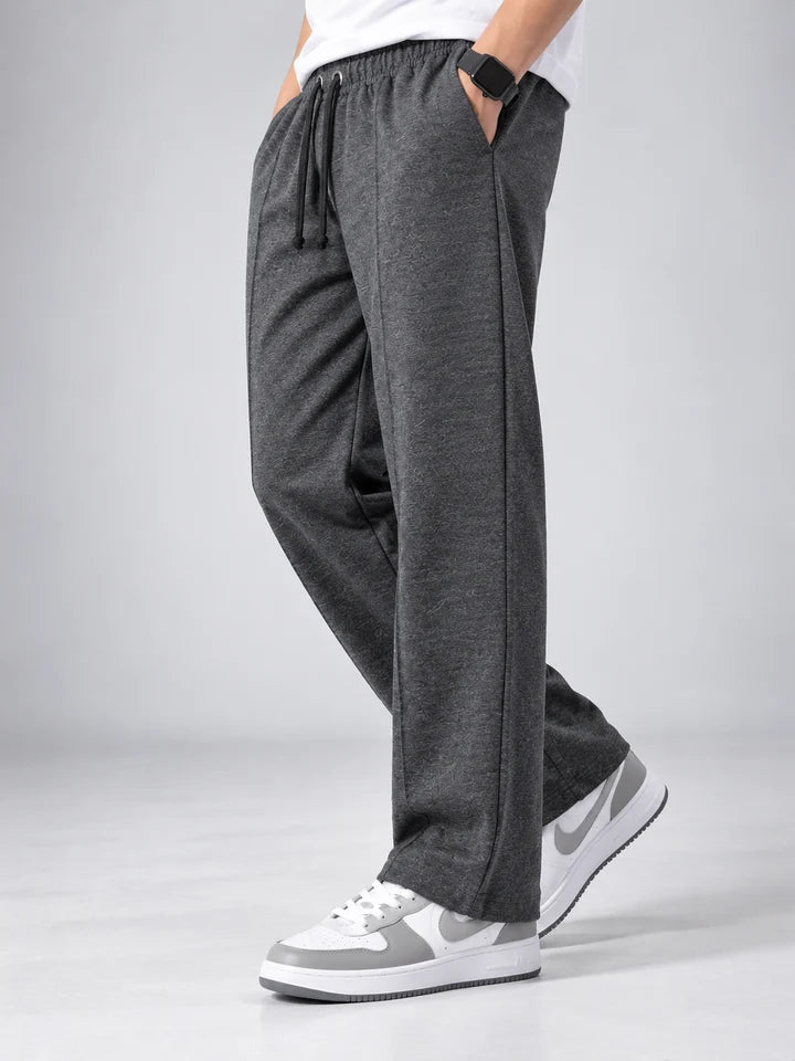 Men’s Premium Terry Straight Fit Trouser – Dark Charcoal Grey