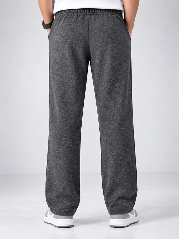 Men’s Premium Terry Straight Fit Trouser – Dark Charcoal Grey