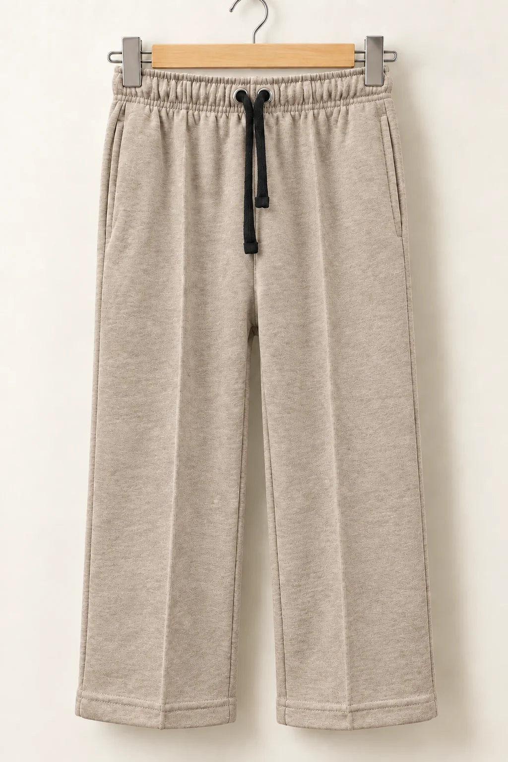 Kids Straight-Fit Terry Trousers – Brown