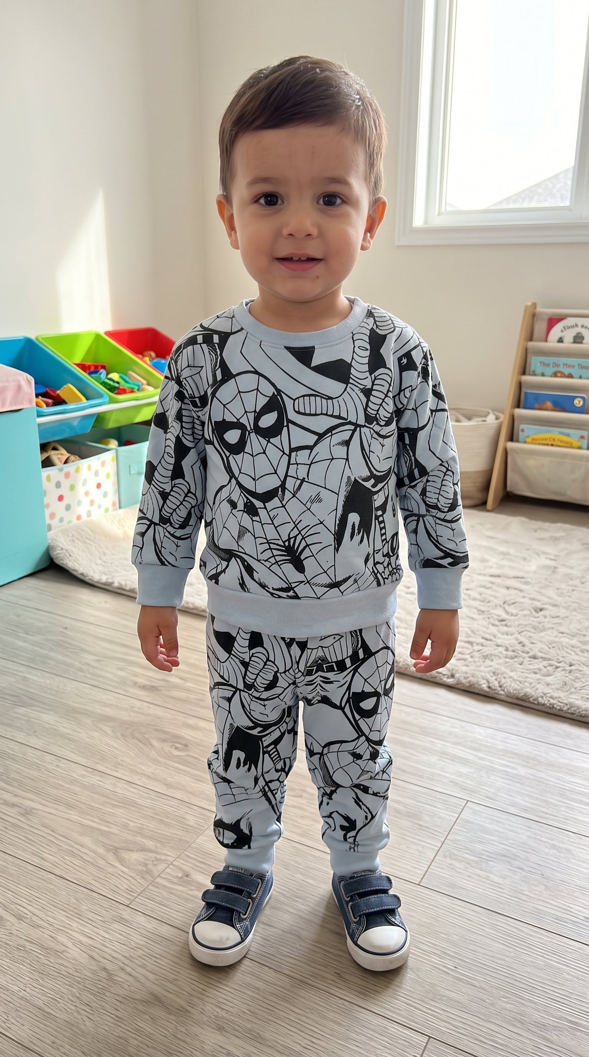 Kids spider print fleece tracksuit