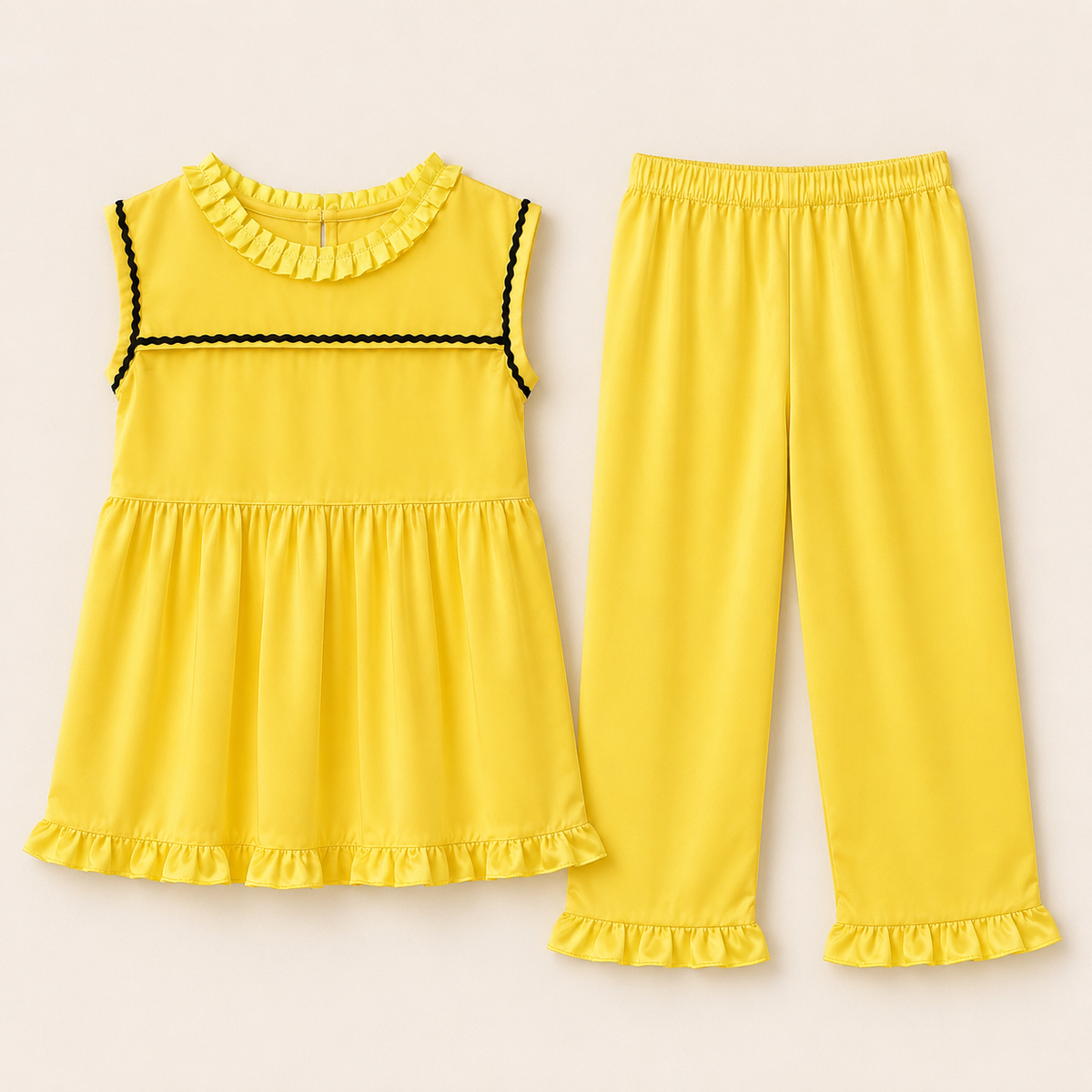 Girls Ruffle Trim Co-Ord Set