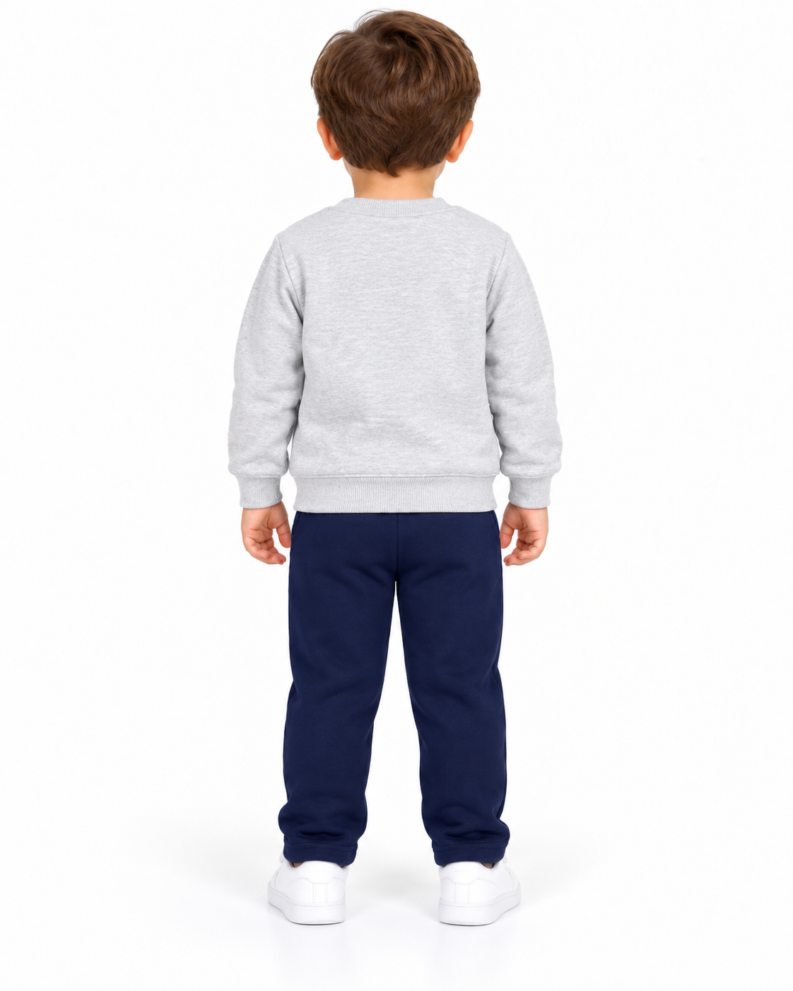 Kids Street 33 Racing Tracksuit – Grey Sweatshirt & Navy Trouser