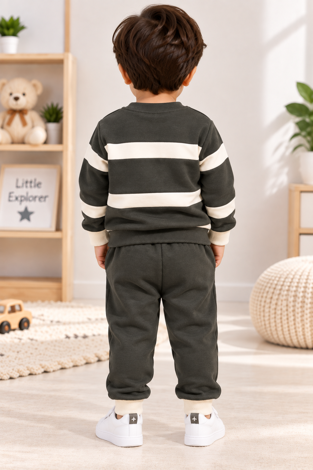 Kids Panda Fleece Winter Tracksuit – Sweatshirt & Trouser Set | 1–4 Years