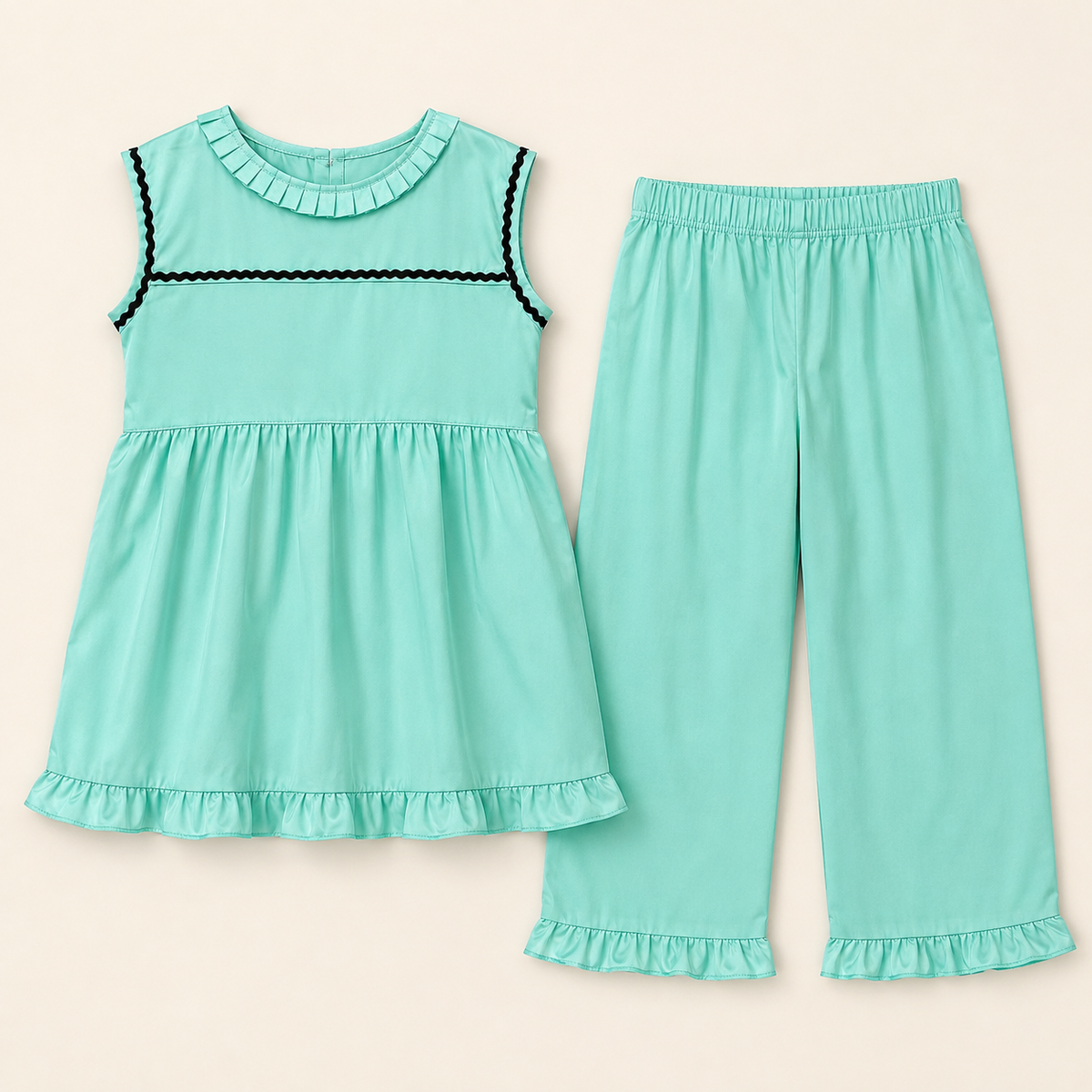 Girls Ruffle Trim Co-Ord Set