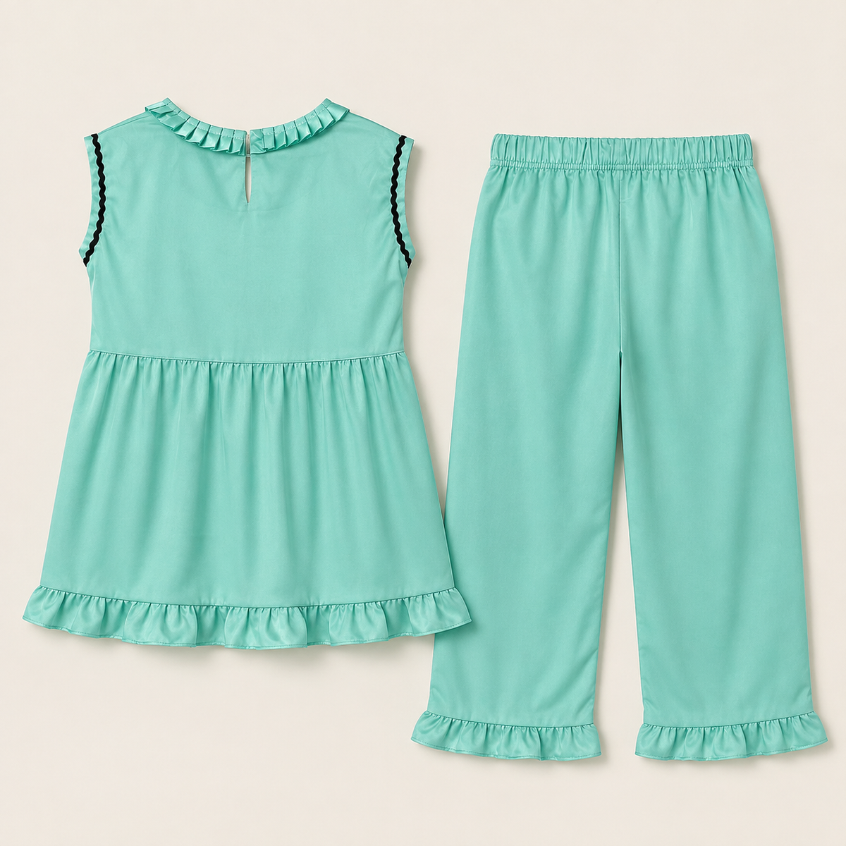 Girls Ruffle Trim Co-Ord Set