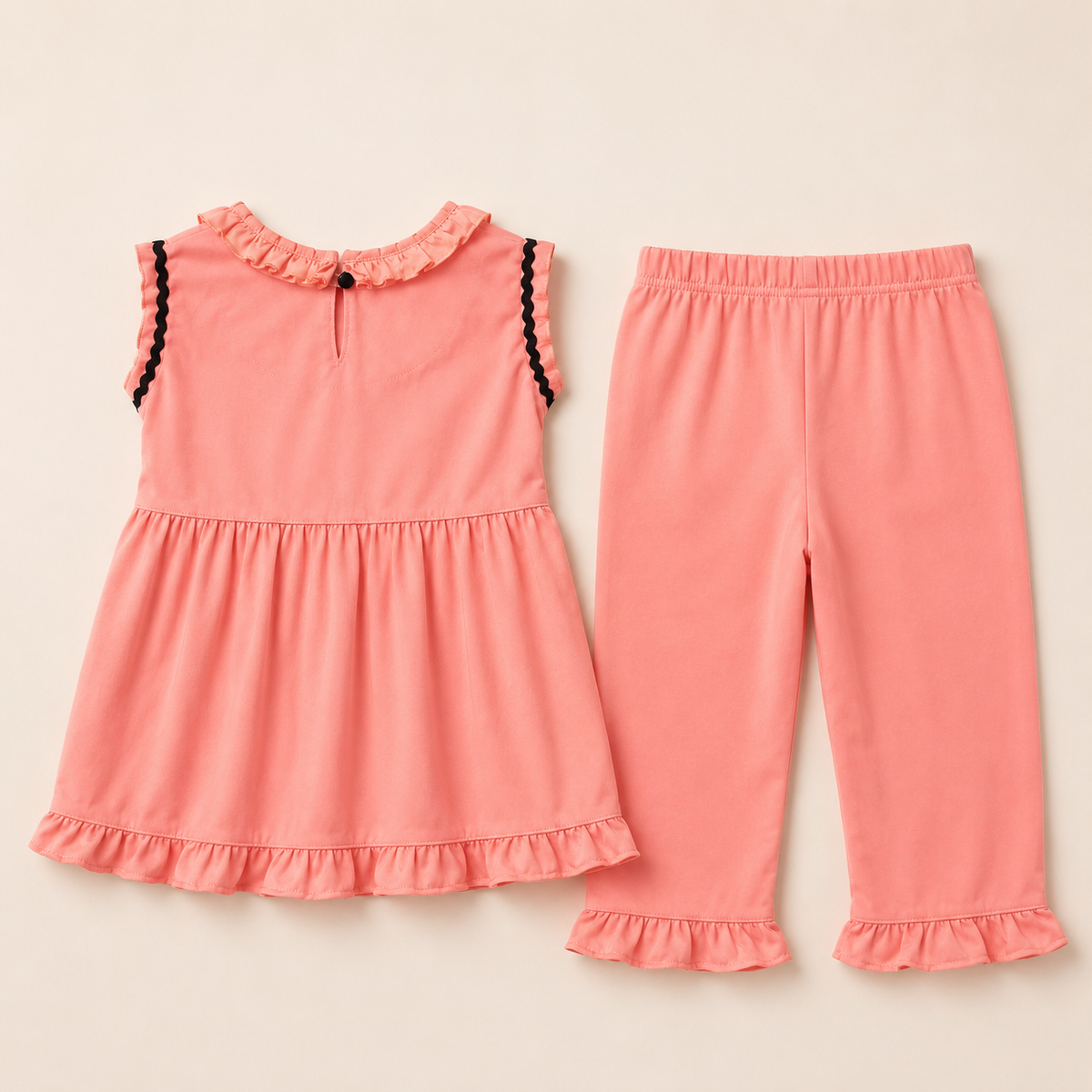 Girls Ruffle Trim Co-Ord Set