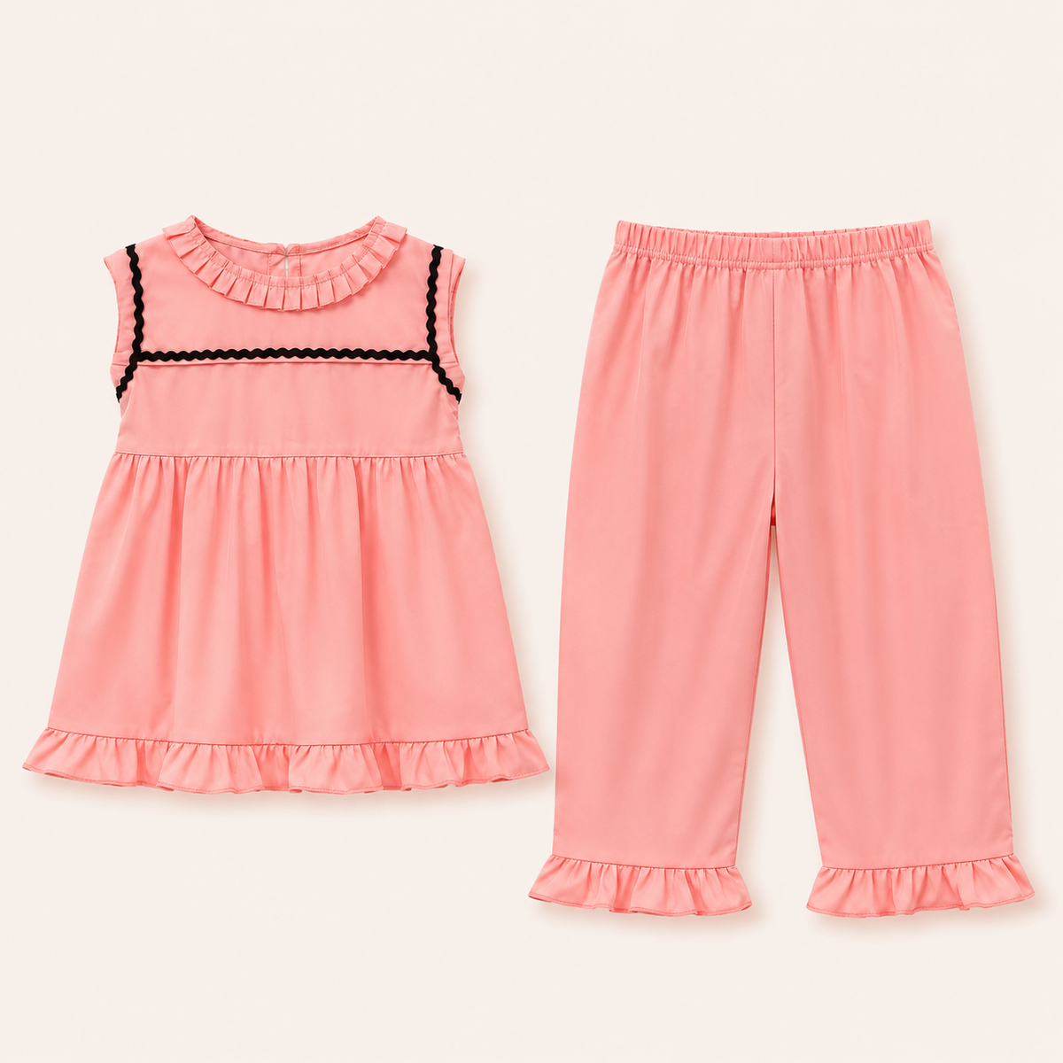 Girls Ruffle Trim Co-Ord Set