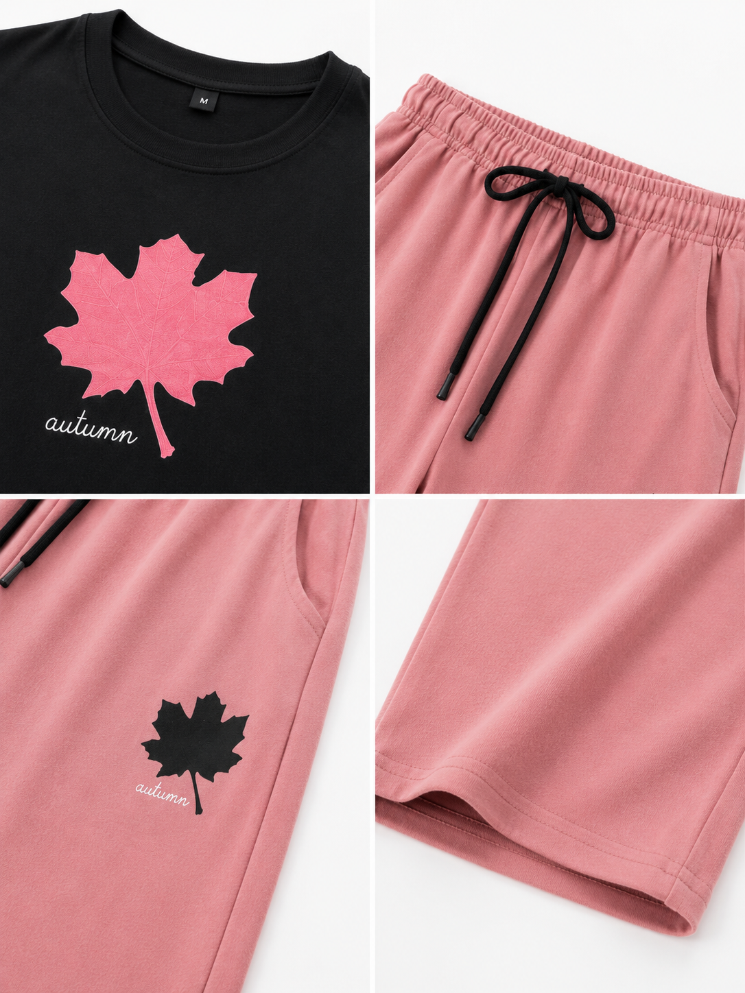 Women’s 2 Piece Night Suit Black T-Shirt with Pink Pajama | Casual & Comfortable Nightwear